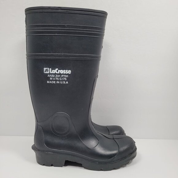 LaCrosse Steel Toe Men's Work Boots ANSI Z41 PT91 Made In USA US Size 9 Like New - Picture 1 of 11
